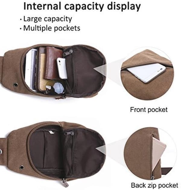 Multifunktionel crossbody-taske til studerende og udendørsaktiviteter