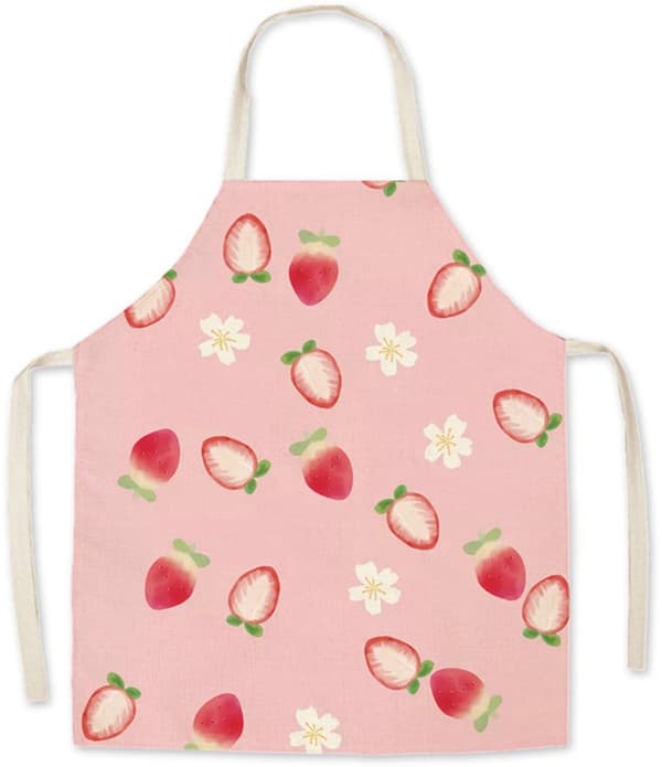 Forkle for barn matlaging baking - søtt mønster lin kjøkkenforkle, matlaging maling hagearbeid forkle, 68x55cm