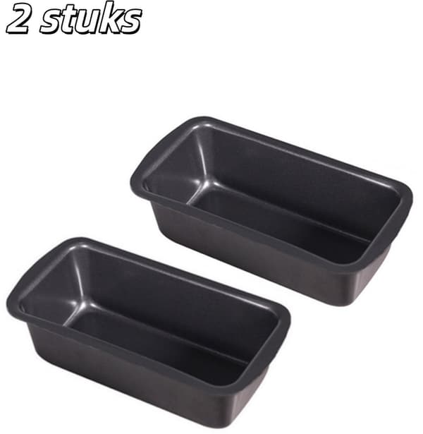 2-delt non-stick brødbageform - rektangulær kageform til brød og kager