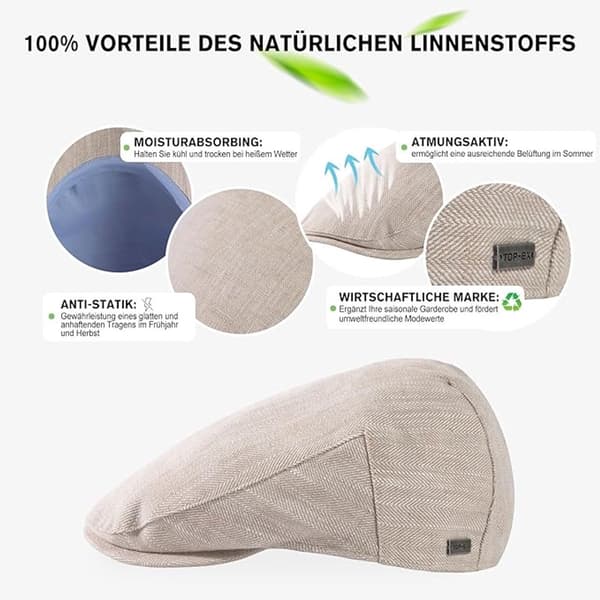 Letvægts bomuld-hør blanding åndbar retro baret
