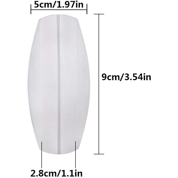 2 Par Silikon BH-Stroppputer, Sklisikker Smertelindring Skulderputer, 9,2 x 5 cm BH-Stropp Puteholder, Hvit og Hudfarget