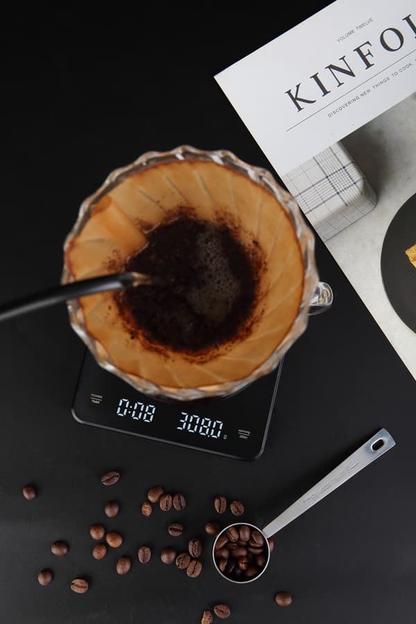 Oppladbart kaffevåg med timer 3 kg / 0,1 g