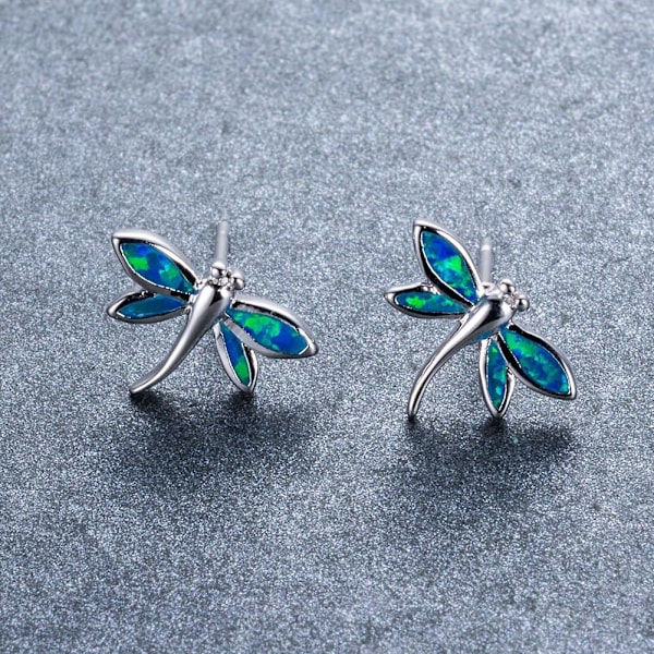 Små Dragonfly Ørestikker, 925 Sterling Sølv Post Oprettet Opal Små Brusk Ørestikker, Mode Smykker Gave til Kvinder