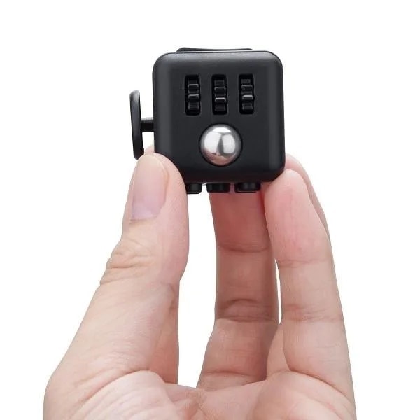 Pull Up Dice Fidget Cube, Svart