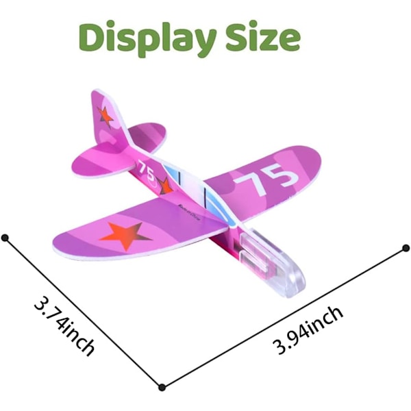 50 st Skumglidare Flygplan Leksaker för Barn, Pappersflygplan, Utomhusflygande Leksaker, Bulk för Klassrumspriser Pojkar och Flickor