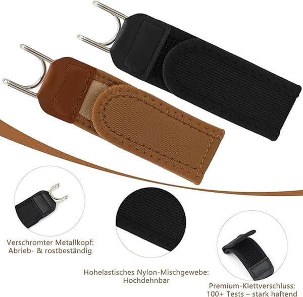 Usynlig elastisk linning, justerbar velcro uden spænde, unisex.