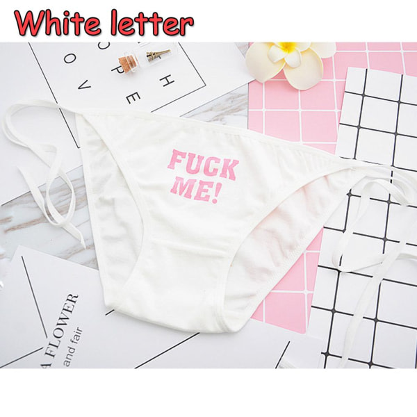 G-String Strings Dametruse Print Truser HVIT BOKSTAV