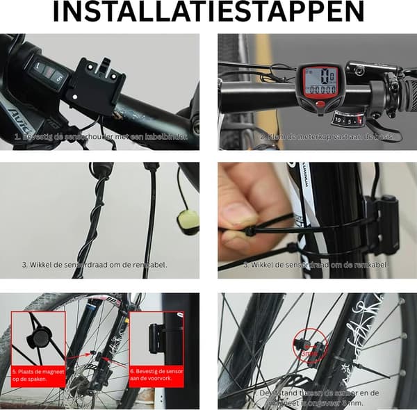 Sykkelcomputer - speedometer - trådløs sykkelcomputer