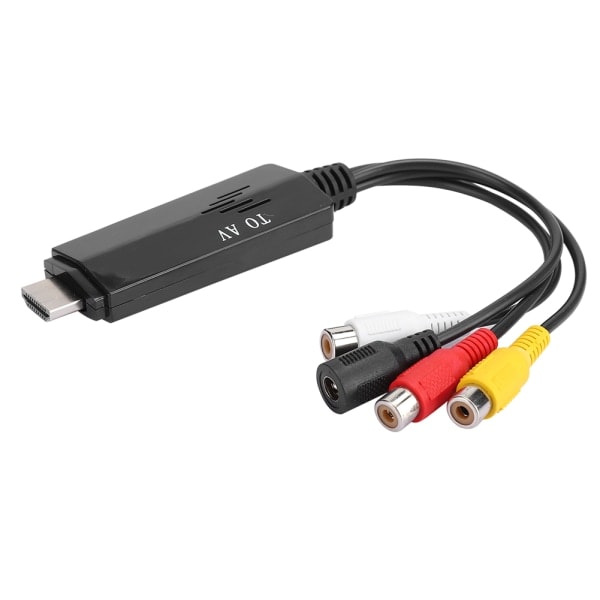 HDMI til AV RCA 1080P HD Konverter Adapterkabel Hann til Hunn for TV VCR DVD Elik