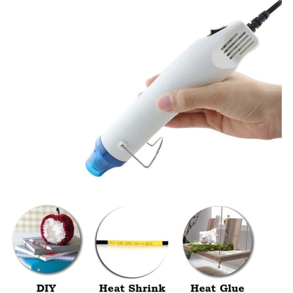 Mini Elektrisk Värmepistol 300W, Krympvärmeverktyg för Hantverk, Pulverprägling och DIY-projekt