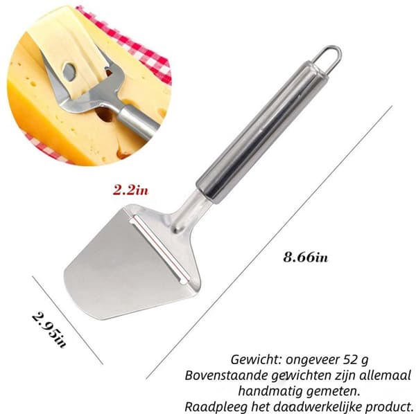 Håndholdt osteskærersæt (2 dele), non-stick rustfrit stål, sølv.