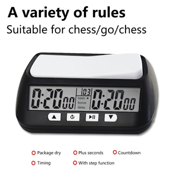 YS YS-902 Schacktimer Schackklocka för Go-turnering (Gul Engelsk Version)[CH]