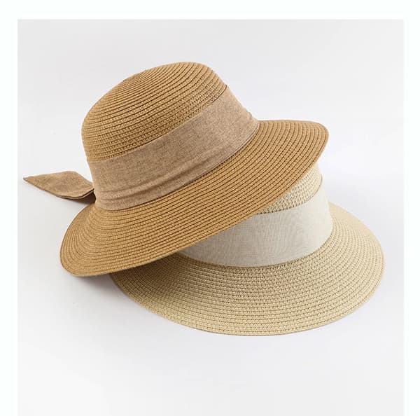Dame strandhatt – Solhatt – Lue – Hodeomkrets 57 cm – Akryl – Khaki