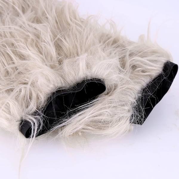 1 Par Kvinners Kunstig Pels Fluffy Over-Knee Leg Warmers, Varme Vinter Boots Mansjett Sokker, Fuzzy Foot Covers for Boots, Khaki khaki