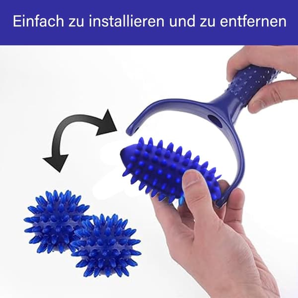 Anti Cellulit Roller - Med Handtag Och 3 Igelkottsbollar - Massage Roller Verktyg - Massage Roller - Bindvävsmassage - Cellulit Roller -