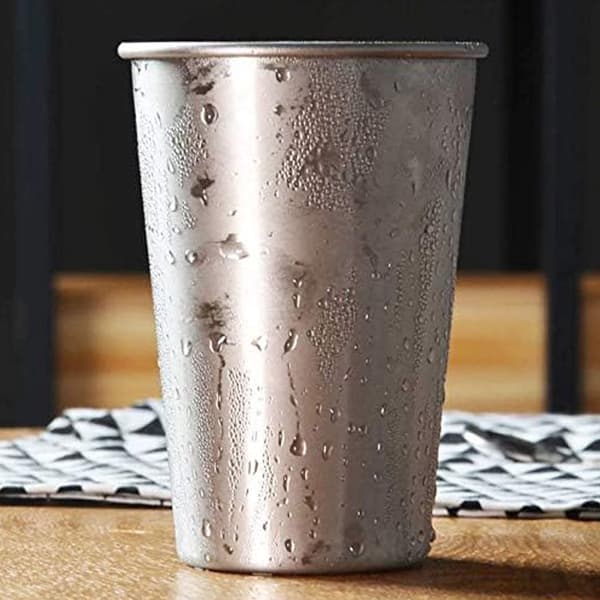 400 ml stabelbart krussett i rustfritt stål (6 deler), perfekt for camping og hjemmebruk, sølv