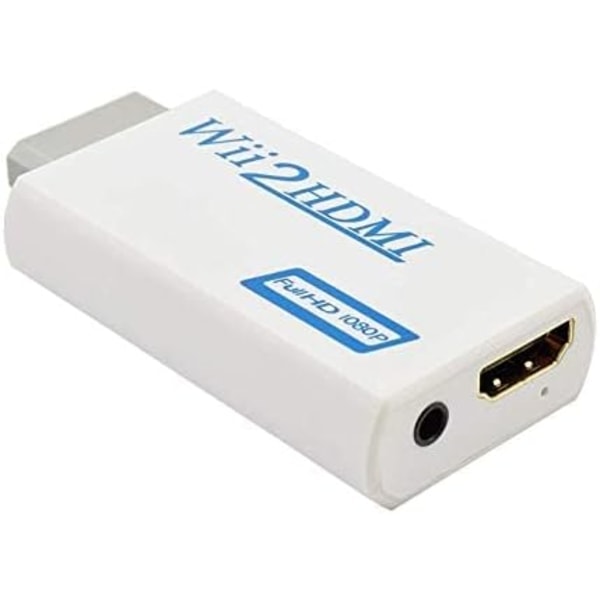 Wii HDMI-adapter - Full HD 1080p/720p videokonverter med port - Forbedret spillopplevelse