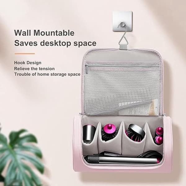 Passer for Dyson/Shark Flexstyle - PU vanntett bæreveske - rosa