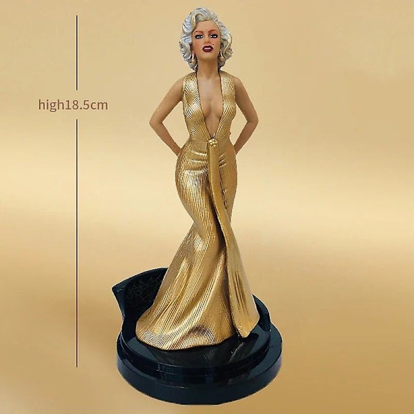 Marilyn Monroe Statue med Sokkel, Sexet Kjole Dukke, Hjemme Ornament, Skrivebords Samling, Figurer, Fødselsdagskage, Dekoration, Julegave
