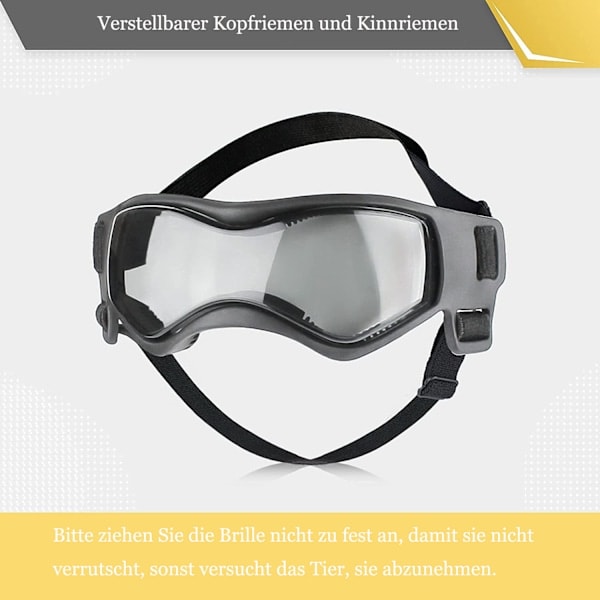 Hunde Briller for Små Hunder UV Beskyttelse Hund Solbriller med Justerbar Elastisk Bånd Vindtett Hund Motorsykkel Briller Svart