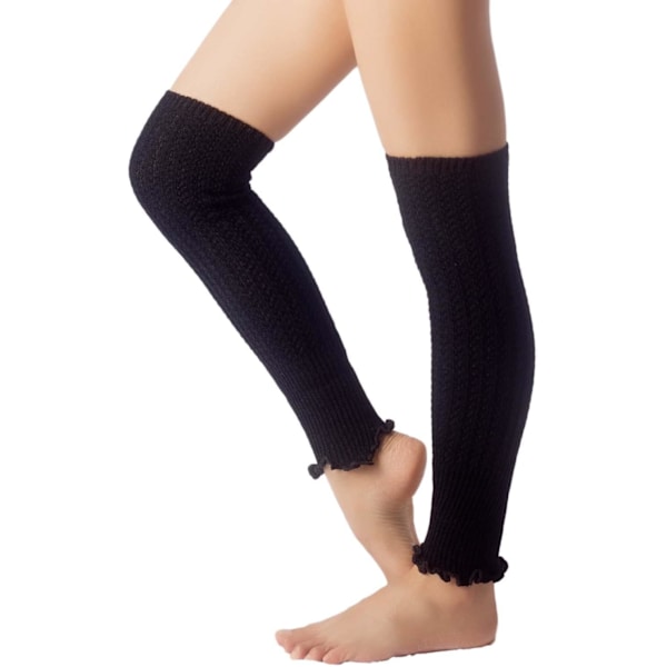 Dames Ballet Dance Aerobics Stræk Opvarmnings Bensokker Sort Black