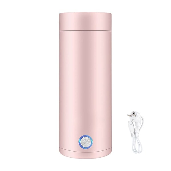 Mini Vattenkokare och Mini Termos, Portabel Elektrisk Vattenkokare, Portabel Elektrisk Resevattenkokare Rosa