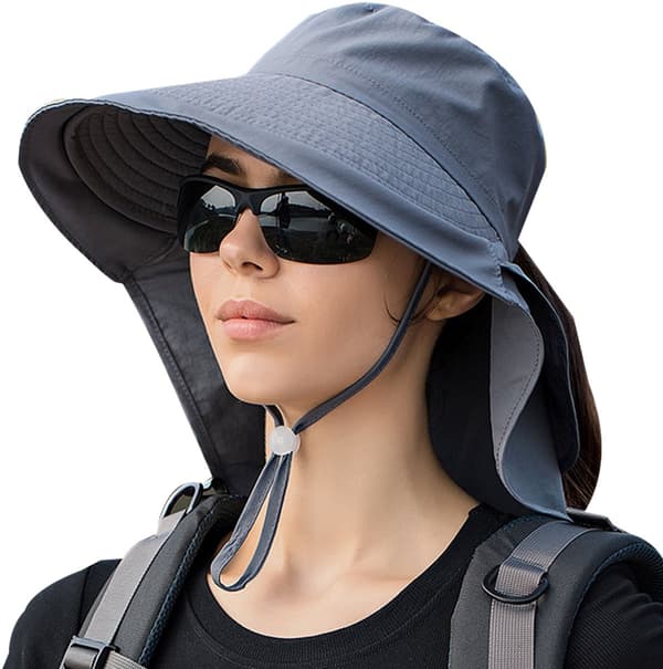 Unisex solhat - Sammenfoldelig havehat - Mørkegrå