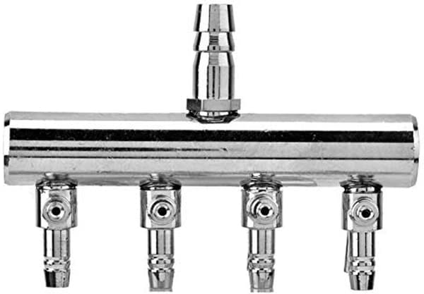 Akvarie Luftfordeler - Luftstrømsregulator - Iltfordeling - Rustfrit Stål - 4/8mm Slange