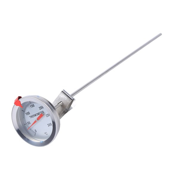 12 tum lång rostfri matlagningstermometer med klämma för mat, kött, hemmagjord öl, vin, vattenkokare