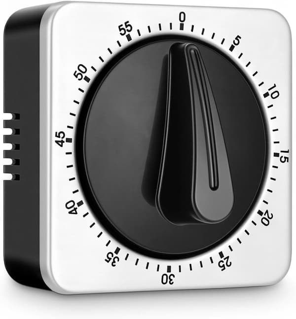 Kjøkkentimer - Magnetisk Kjøkkentimer - Analog - Matlagingstimer - Eggtimer - Hendig Dreieknapp