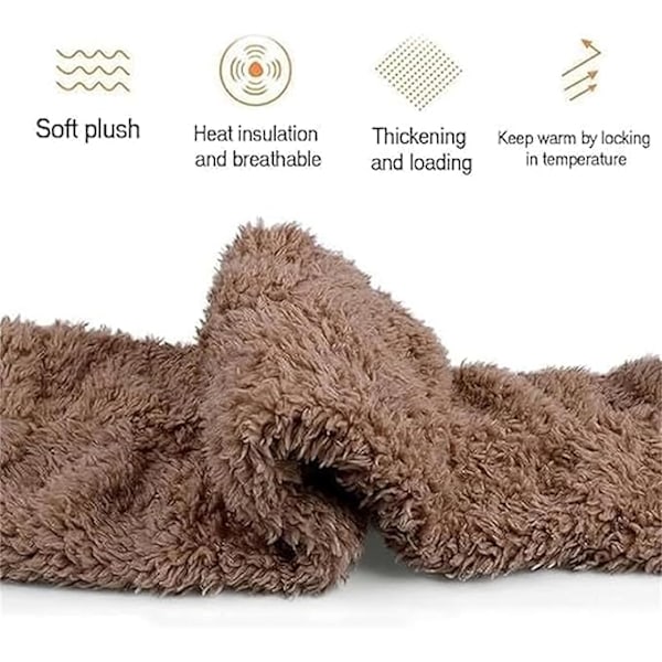 Teddy Legs Strumpor, Mukavat Strumpor, Polvien Yläpuolella Fuzzy Plyyshi Tossut Strumput, Lämpimät Polvien Yläpuolella Kengät, Fuzzy Jalat, Pitkät Fuzzy Strumput brown