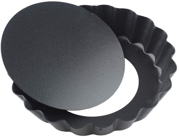 6-delt kakeformsett, husholdningsfondantkjeks-terteformer, 12 cm diameter, svart.
