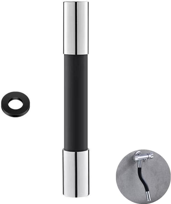 20 cm universal kranluftare, 360° roterande stänksäker, svart