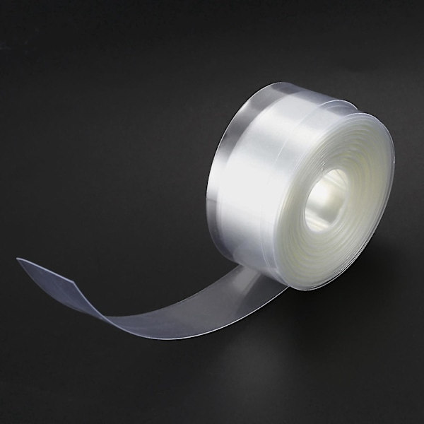 10 metriä 23 mm leveää PVC-lämpö kutistuvaa putkea, läpinäkyvä, 1 x AA-paristolle