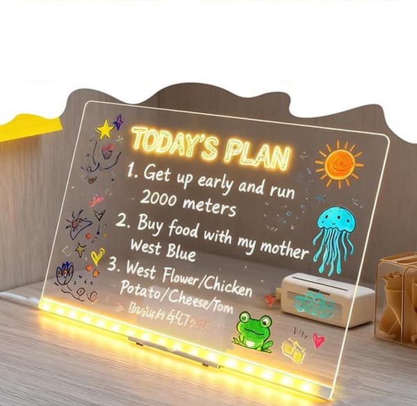 LED ritbräda för barn med 7-färgsmarkörer, 30×20cm