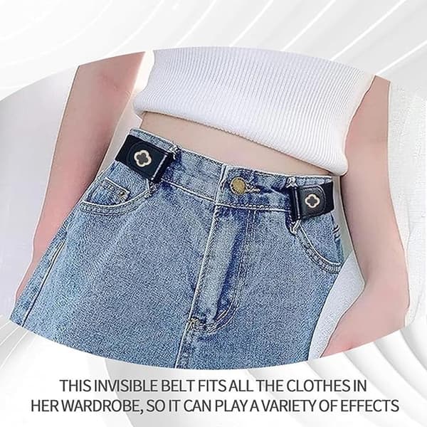 Elastiske bælter - Spændeløst bælte - 5 stk. - damebælte - Elastisk taljebælte til kvinder - Til bukser, jeans, fritid, arbejdstøj