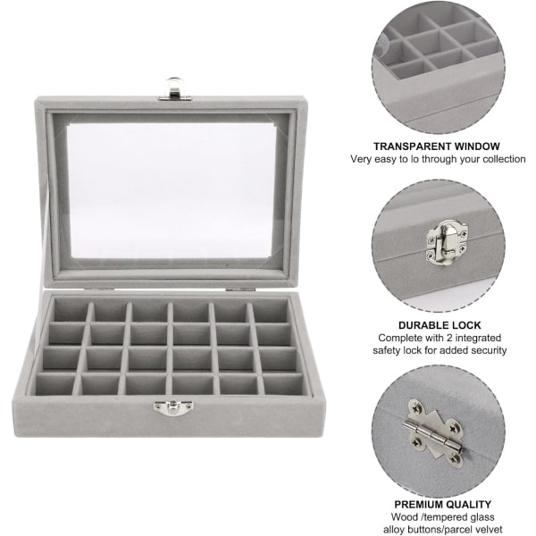 Ring Örhänge Halsband Smycken Display Box