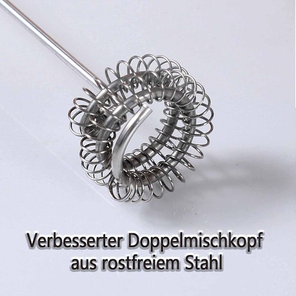Sähköinen maidonvaahdotin, USB-ladattava maidonvaahdotin, Kannettava vispilä 3 säädettävää nopeutta latte-, cappuccino-, kahvi-, kuumakaakao- ja matchajuomille