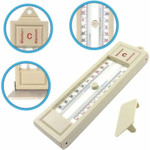 Digital Drivhus Termometer, Max Min Termometer - Utendørs Rom Hage Drivhus Vegg, Veggtermometer i Klassisk Design