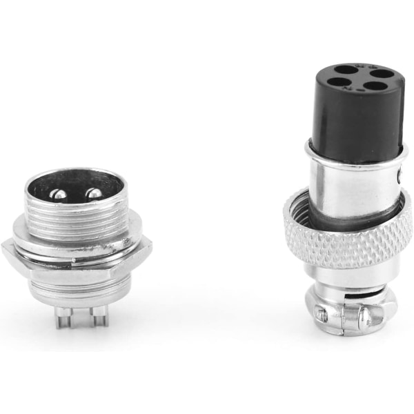 10 stk. 4-polet GX16 Aviation Connector Stik, AC 200V 5A 16mm Gevind Han/Hun Aviation Stik Adapter