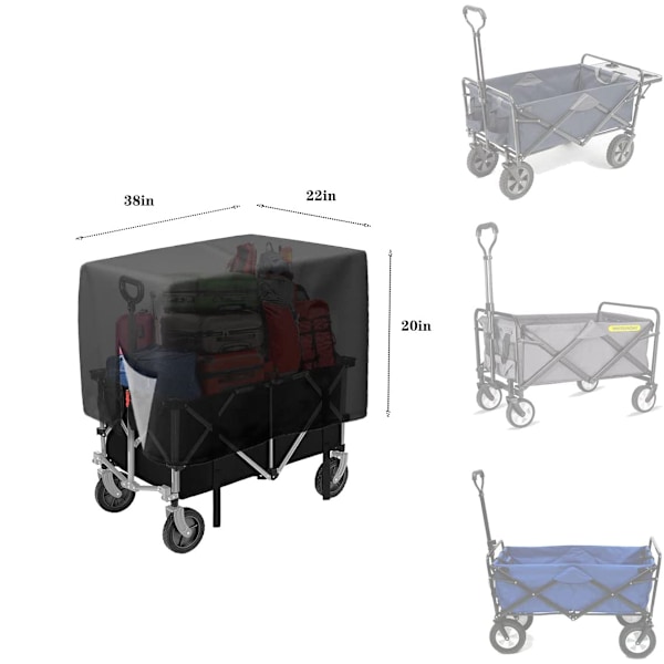 Foldbar havevogns overdækning, festivalvogns overdækning, foldbar trailer overdækning, anhængertræk - kun overdækning