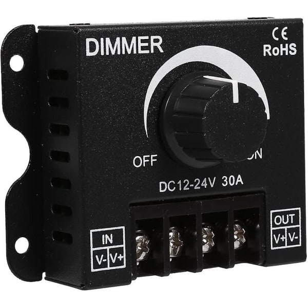 Dimningskontroll, 12v-24v 30a LED-omkopplare Manuell drift Led-remsa Monokrom (d-583-a)