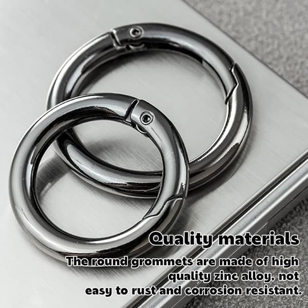 18x Runda Karbinhake Nyckelringar 25mm - Snäppringar - O-ring - Nyckelringar För Vuxna - Mini Karbinhake Och Ringar - Karbinhake Ringar - Nyckelring Karbinhake