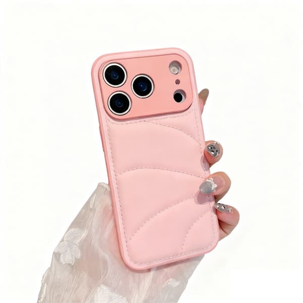 Lämplig för iPhone 17 Pro mobilskal, dekompressionsdunjackamaterial