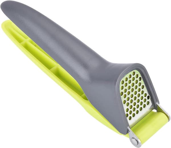 Vitlökspress Kök - Ingefärspress - Kulinarisk Förberedelse - Ergonomisk Design - Rostfritt Stål - Grön Grå