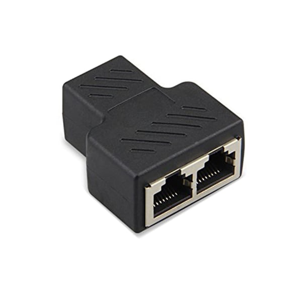 RJ45 Netværkskabel Trevejs Cat6e Stik, 2 stk. Ethernet Splitter til Internetforbindelse