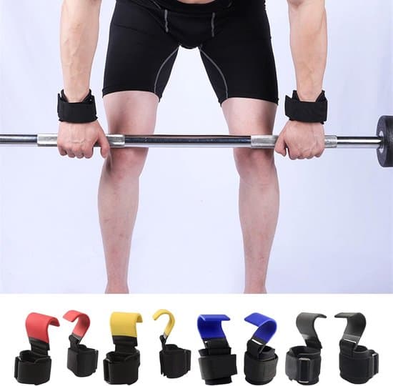 Tunge løfte kroker - pull-up håndleddsstropper - styrkeløft deadlift stropper