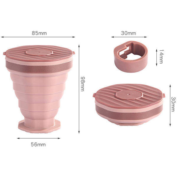 Vikbar Mugg - Silikonmugg - Resemugg - Väskmugg - Fickmugg - Kaffe/Te Mugg Resemugg - 220ml
