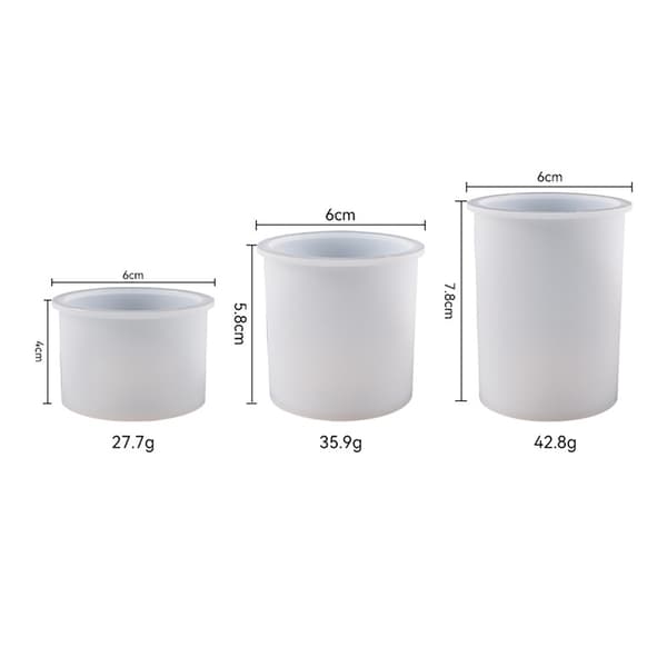 Støbeform til Lys - 3 Stykker Silikone Lysforme til DIY Duftlys Fremstilling