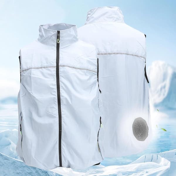 Kølevest med ventilator til sommerarbejde - Åndbar, USB-drevet, egnet til mænd og kvinder (XL)